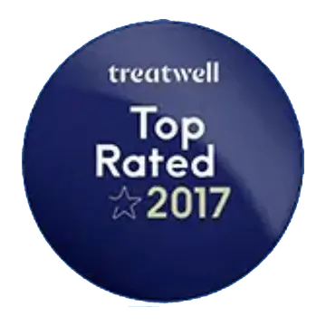 Treatwell Top Rated 2017 recognition badge
